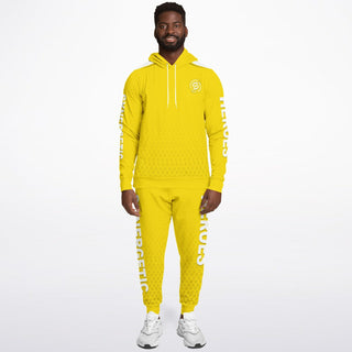 Mens Lettered Hoodie & Jogger - Yellow Sun - Synergetic Heroes