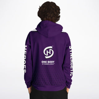 Mens Hoodie - Purple Shield