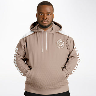 Mens Plus-size Hoodie - Taupe Stone - Synergetic Heroes