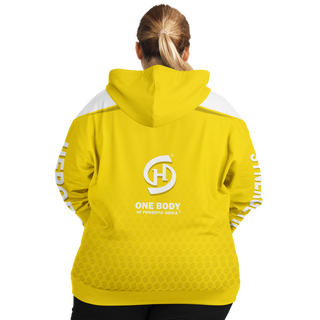 Womens Plus-size Ziphoodie - Yellow Sun - Synergetic Heroes