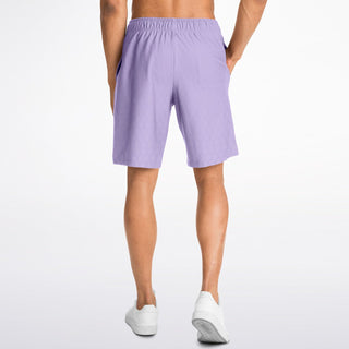 Mens Athletic Long Shorts - Lavender Mist