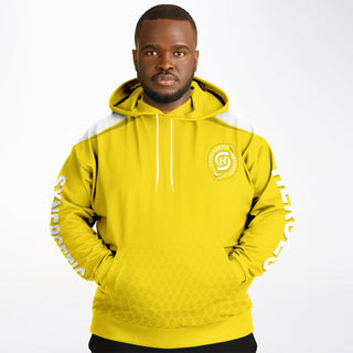 Mens Plus-size Hoodie - Yellow Sun - Synergetic Heroes