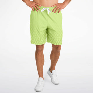 Mens Athletic Long Shorts - Harmony Green