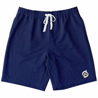 Mens Athletic Long Shorts - Midnight Blue