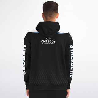 Mens Zip-Up Hoodie - Obsidian Black