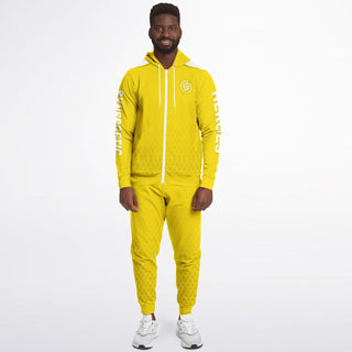 Mens Ziphoodie & Emblem Jogger - Yellow Sun