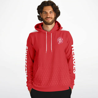 Mens Hoodie - Fire Red - Synergetic Heroes