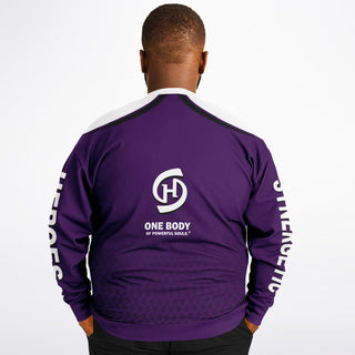 Mens Athletic Plus-size Sweatshirt - Purple Shield