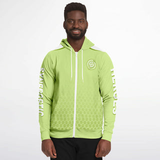 Mens Zip-Up Hoodie - Harmony Green - Synergetic Heroes