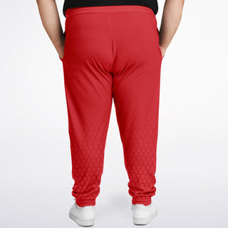 Mens Plus-size Jogger - Fire Red - Synergetic Heroes