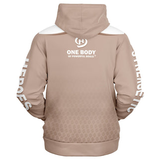 Mens Zip-Up Hoodie - Taupe Stone