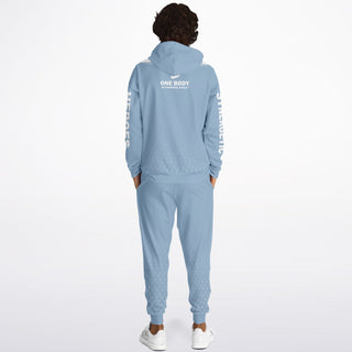 Mens Hoodie & Emblem Jogger - Angel Blue
