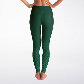 Yoga Leggings - Emerald Green - Synergetic Heroes