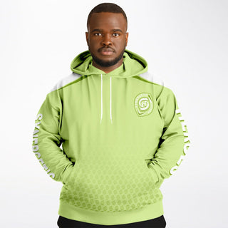 Mens Plus-size Hoodie - Harmony Green - Synergetic Heroes