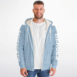 Mens Microfleece Ziphoodie - Angel Blue - Synergetic Heroes