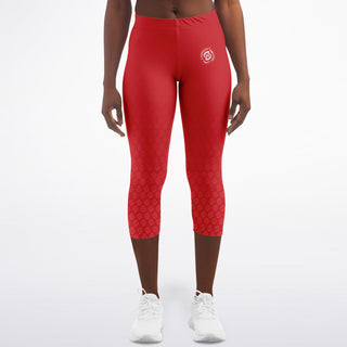 Capri Leggings - Fire Red - Synergetic Heroes