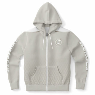 Mens Zip-Up Hoodie - Jade White - Synergetic Heroes