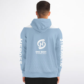 Mens Zip-Up Hoodie - Angel Blue - Synergetic Heroes