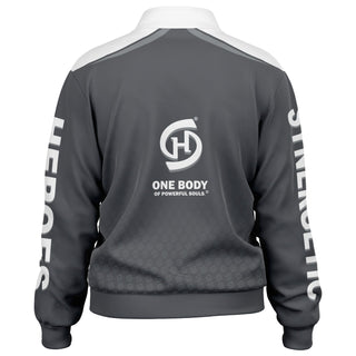 Mens Track Jacket - Shadow Gray - Synergetic Heroes