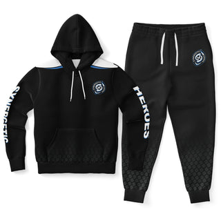 Mens Hoodie & Jogger - Obsidian Black - Synergetic Heroes