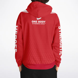 Mens Hoodie - Fire Red