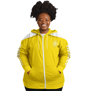 Womens Plus-size Ziphoodie - Yellow Sun - Synergetic Heroes