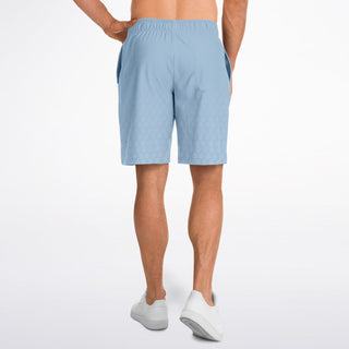 Mens Athletic Long Shorts - Angel Blue