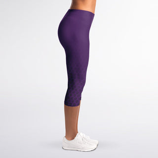 Capri Leggings - Purple Shield