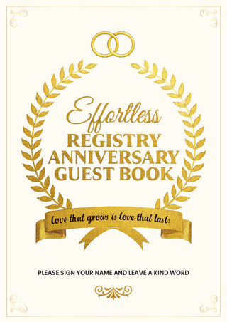 Effortless Anniversary Guest Book – Timeless Love Edition