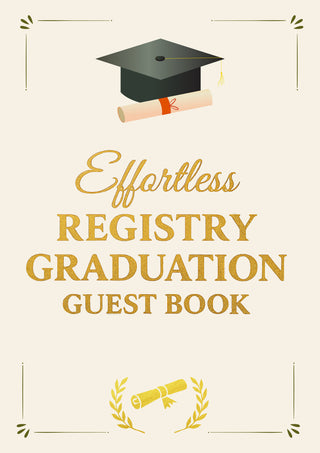 Effortless Graduation Guest Book — Commencement Edition