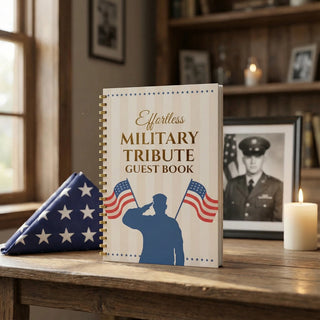 Effortless Military Tribute Guest Book – Honor & Remembrance Edition