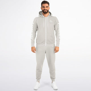 Mens Ziphoodie & Jogger - Jade White - Synergetic Heroes