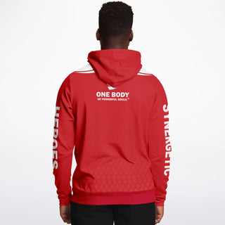 Mens Hoodie - Fire Red