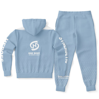 Mens Lettered Ziphoodie & Jogger - Angel Blue - Synergetic Heroes