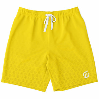 Mens Athletic Long Shorts - Yellow Sun