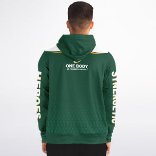 Mens Zip-Up Hoodie - Emerald Green