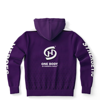 Mens Hoodie - Purple Shield