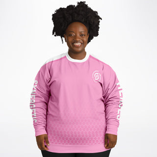 Womens Athletic Plus-size Sweatshirt - Soft Rose