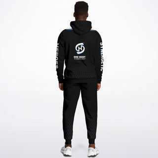 Mens Hoodie & Jogger - Obsidian Black - Synergetic Heroes