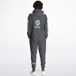 Mens Lettered Hoodie & Jogger - Shadow Gray - Synergetic Heroes