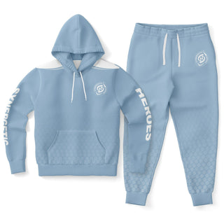 Mens Hoodie & Emblem Jogger - Angel Blue