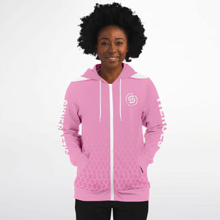 Womens Zip-Up Hoodie - Soft Rose - Synergetic Heroes