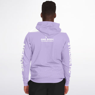 Mens Zip-Up Hoodie - Lavender Mist
