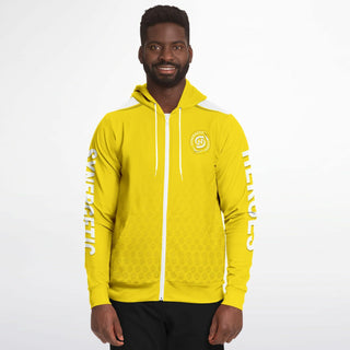 Mens Zip-Up Hoodie - Yellow Sun - Synergetic Heroes