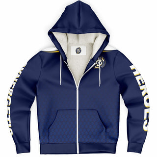 Mens Microfleece Ziphoodie - Midnight Blue - Synergetic Heroes