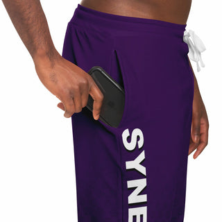 Mens Lettered Jogger - Purple Shield