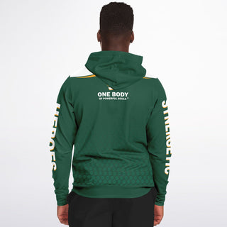 Mens Zip-Up Hoodie - Emerald Green