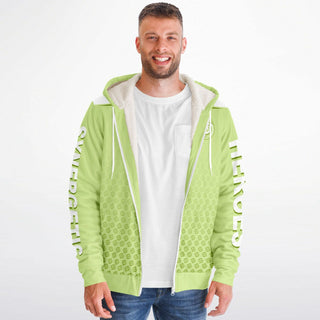 Mens Microfleece Ziphoodie - Harmony Green - Synergetic Heroes