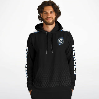 Mens Hoodie - Obsidian Black - Synergetic Heroes