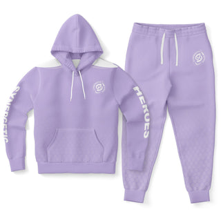 Mens Hoodie & Emblem Jogger - Lavender Mist
